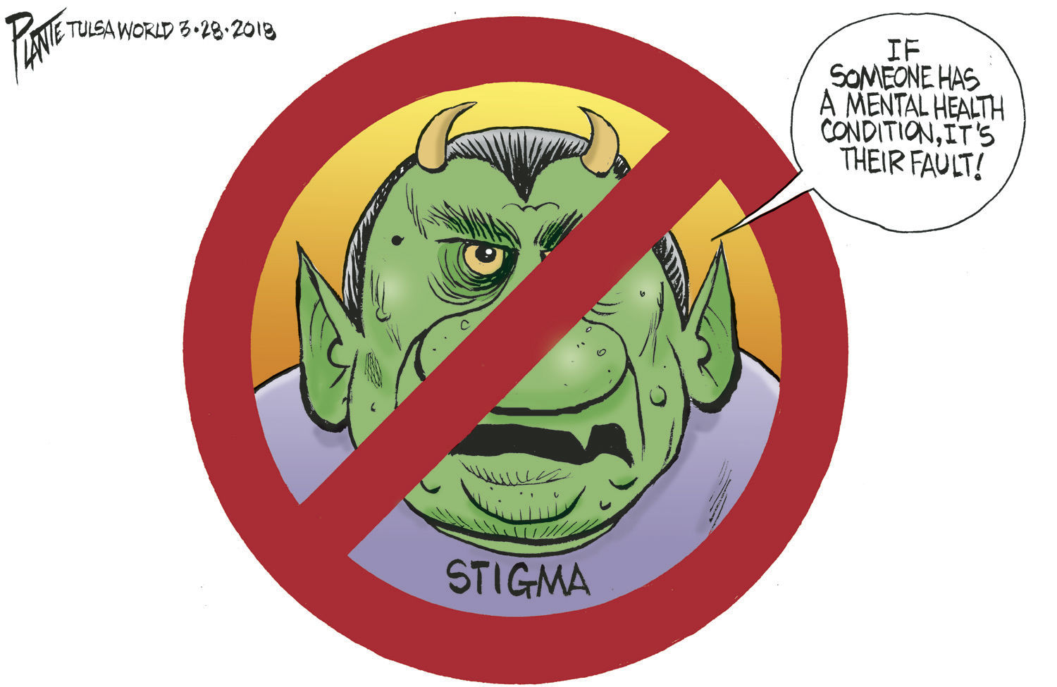 Bruce Plante Cartoon: Mental Health Stigma